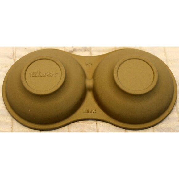 Pampered Chef Double Bowl Microwave Egg Cooker #2173 Unglazed Stoneware Scraper - Picture 4 of 7